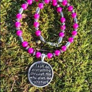 I can do everything through him Necklace